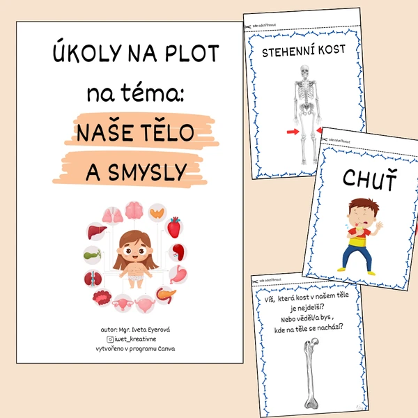 NAŠE TĚLO A SMYSLY (úkoly na plot)