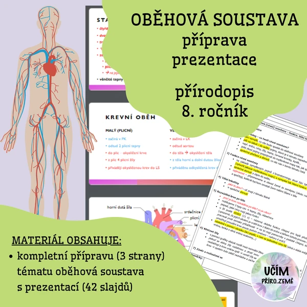Oběhová soustava - příprava, prezentace