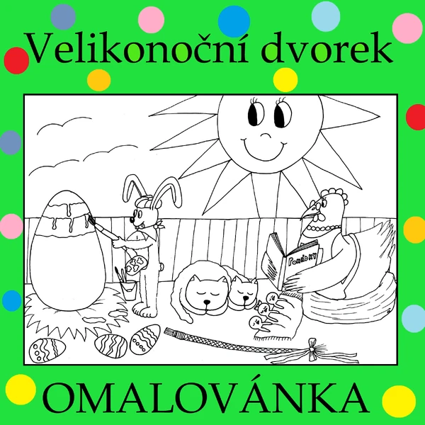 Omalovánka- Velikonoční dvorek