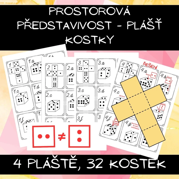Plášť kostky - prostorová představivost