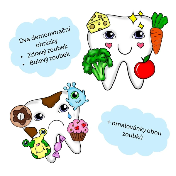 Zdravý a bolavý zoubek 