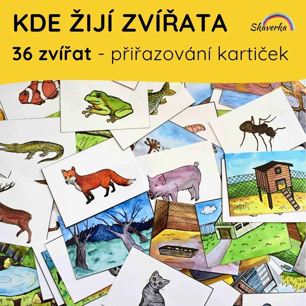 KDE ŽIJÍ ZVÍŘATA - karty