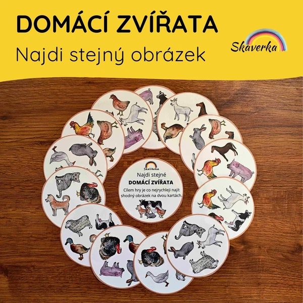Najdi sejný obrázek -DOMÁCÍ ZVÍŘATA