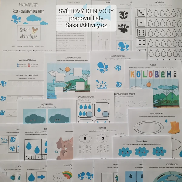 Pracovní listy - SVĚTOVÝ DEN VODY