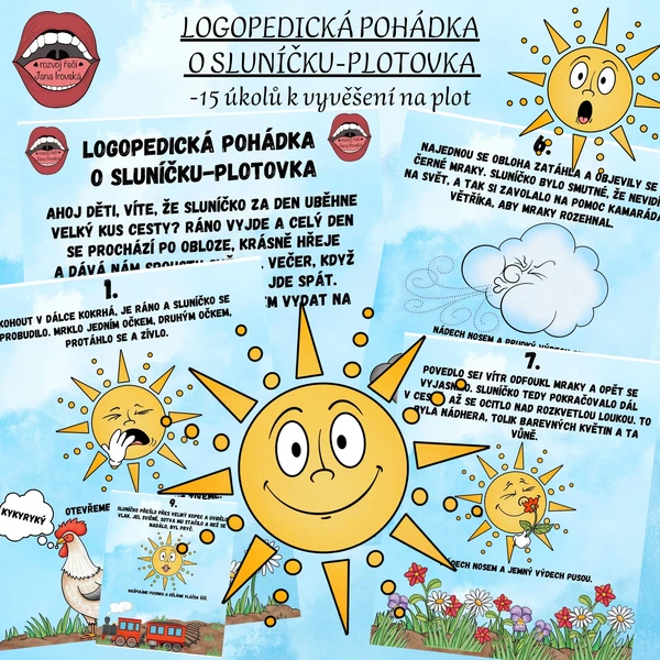 LOGOPEDICKÁ POHÁDKA O SLUNÍČKU-PLOTOVKA 