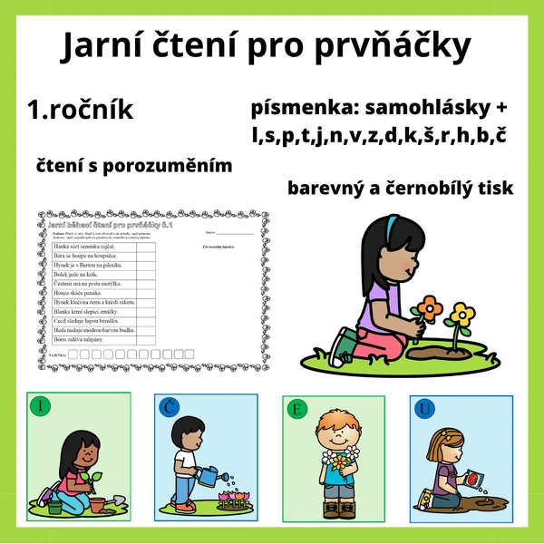Jarní běhací čtení pro prvňáčky