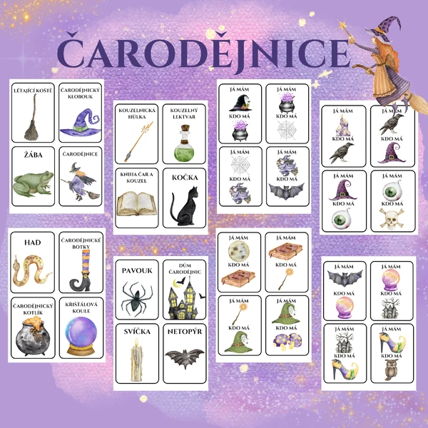 ČARODĚJNICE-JÁ MÁM, KDO MÁ+DEMONSTRAČNÍ OBRÁZKY