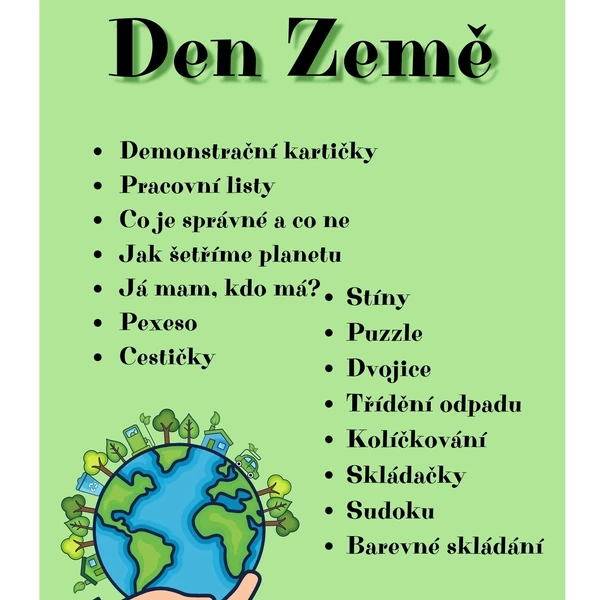 Den země - Velká sada aktivit