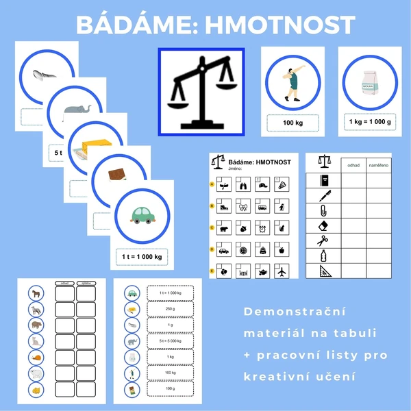 Bádáme: HMOTNOST