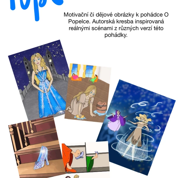 Popelka - dějové obrázky