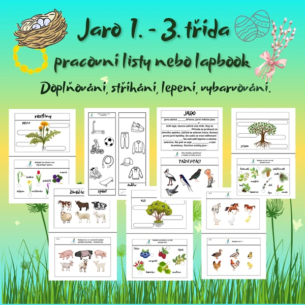 Jaro - pracovní listy - lapbook