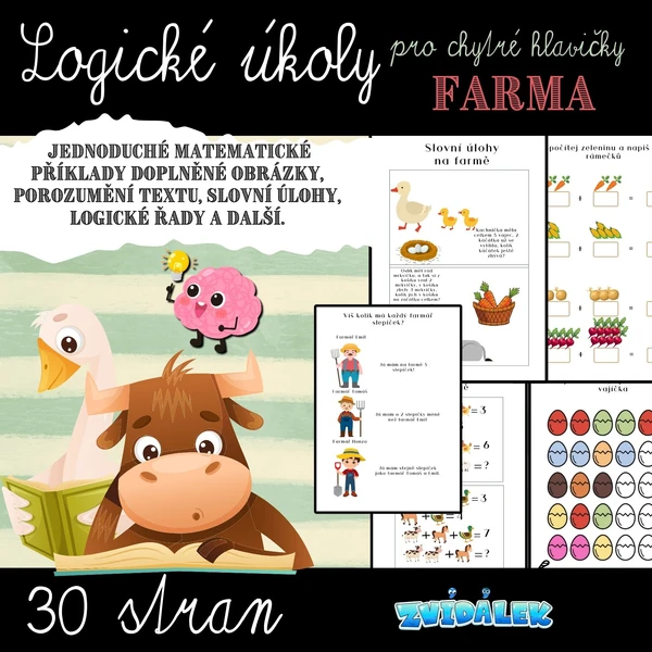 Logické úkoly pro chytré hlavičky-farma