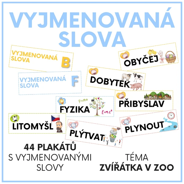 Vyjmenovaná slova (téma zvířátka v ZOO)