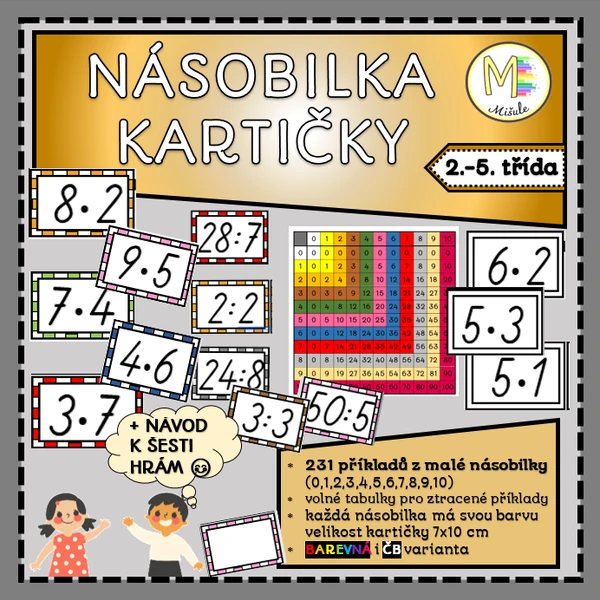 NÁSOBILKA- KARTIČKY