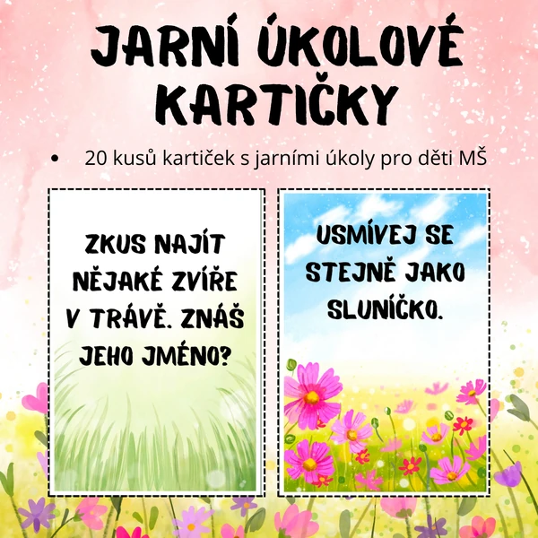 Jarní úkolové kartičky