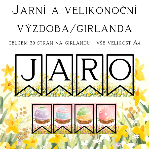 Jarní a Velikonoční výzdoba/girlanda