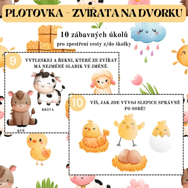 Plotovka - zvířata ze dvorku