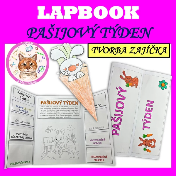 PAŠIJOVÝ TÝDEN - Lapbook + Zajíček