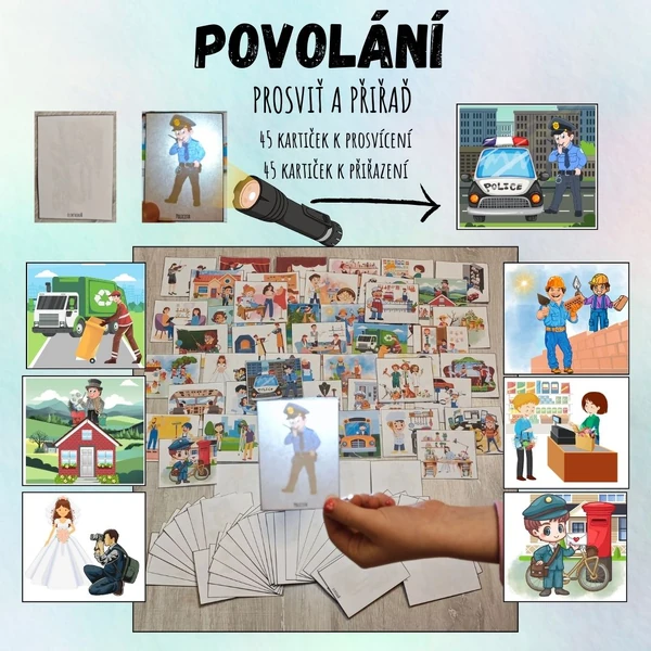 Prosvětlovací obrázky - POVOLÁNÍ - Prosviť a přiřaď