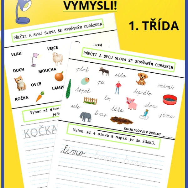 PŘEČTI, ZAPIŠ, SPOJ A VYMYSLI. 1. TŘÍDA