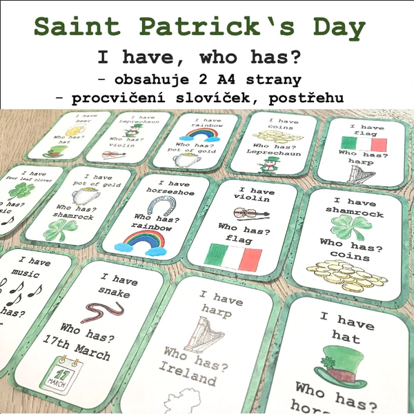 I have, who has? Saint Patrick's Day