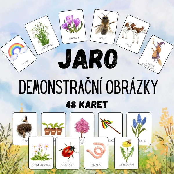 Jaro, jarní květiny - demonstrační obrázky