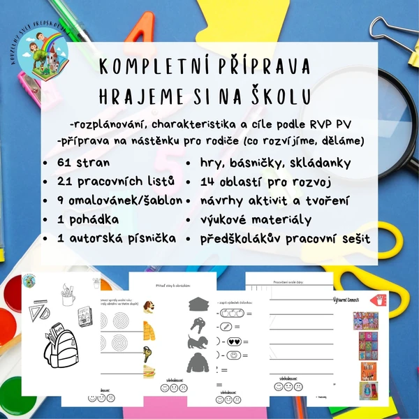 Kompletní týdenní příprava - Hrajeme si na školu