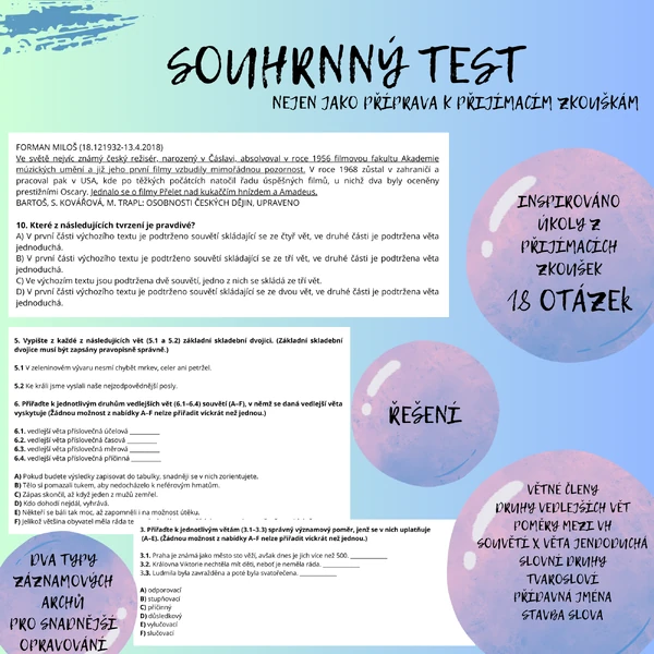 SOUHRNNÝ TEST