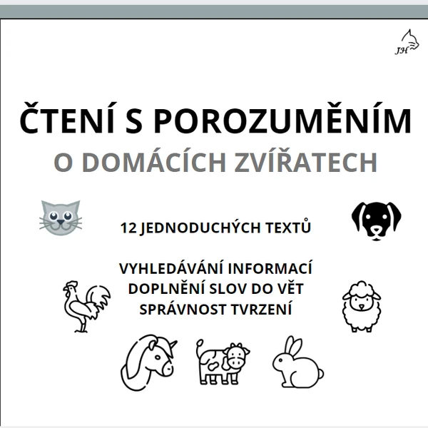 Čtení s porozuměním - Domácí zvířata