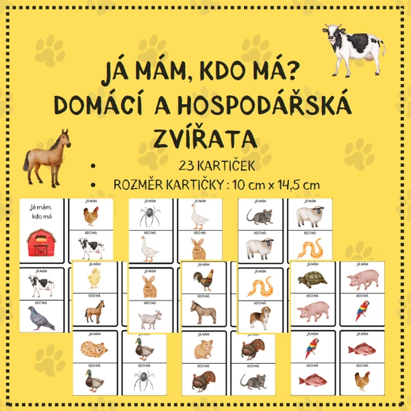 Já mám, kdo má? - DOMÁCÍ A HOSPODÁŘSKÁ ZVÍŘATA