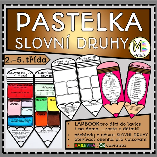 PASTELKA- SLOVNÍ DRUHY- LAPBOOK