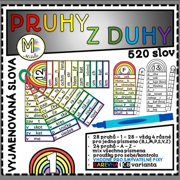 PRUHY Z DUHY- VYJMENOVANÁ SLOVA 