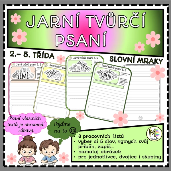 JARNÍ TVŮRČÍ PSANÍ- SLOVNÍ MRAKY