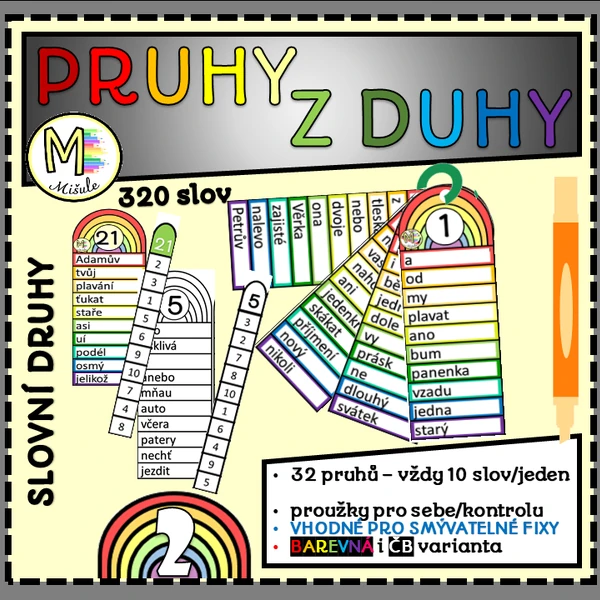 PRUHY Z DUHY- SLOVNÍ DRUHY