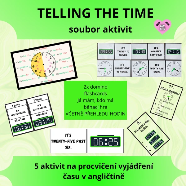 Telling the time - určování času v AJ