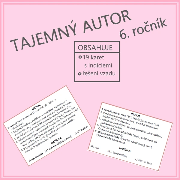 Tajemný autor - 6. ročník