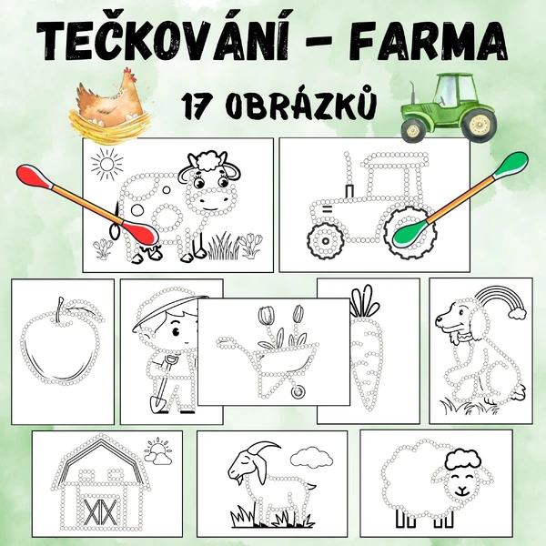 Tečkování - FARMA, STATEK, DOMÁCÍ ZVÍŘATA
