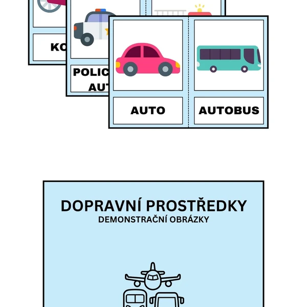 Dopravní prostředky - demonstrační obrázky 