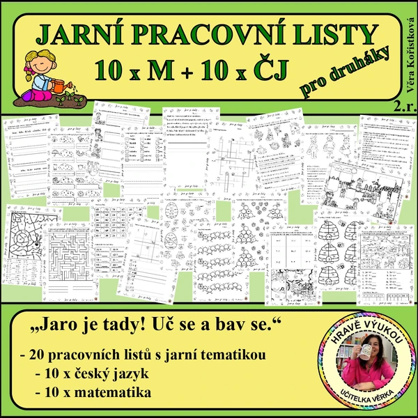 JARNÍ PRACOVNÍ LISTY – ČJ + M – 2. tř.