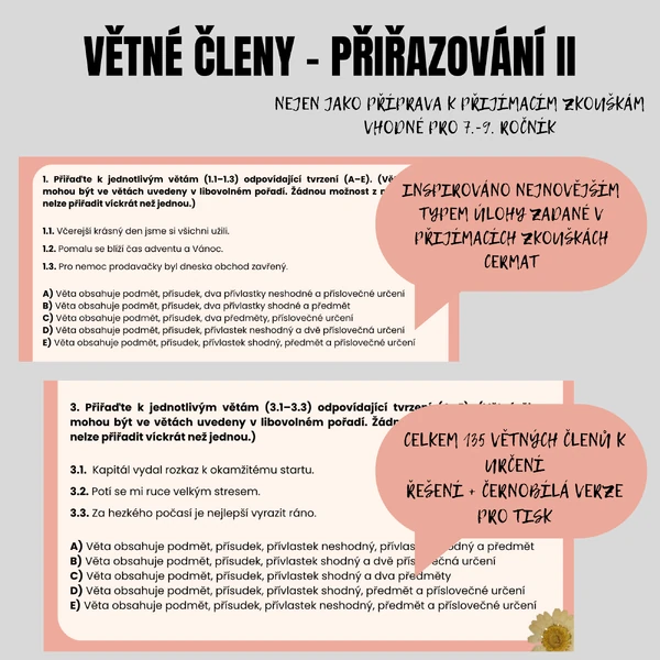 VĚTNÉ ČLENY II