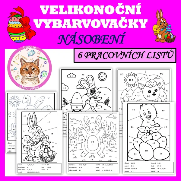 VELIKONOČNÍ VYBARVOVAČKY - Násobení