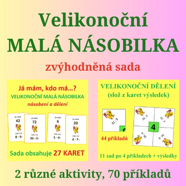 Velikonoční malá násobilka - zvýhodněná sada