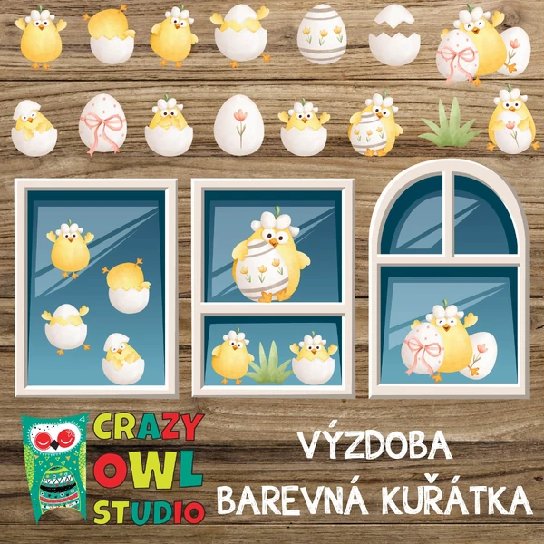 VÝZDOBA – Barevná kuřátka