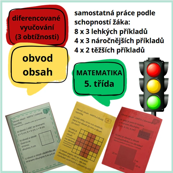 Diferencované vyučování - obvod, obsah - 5. třída