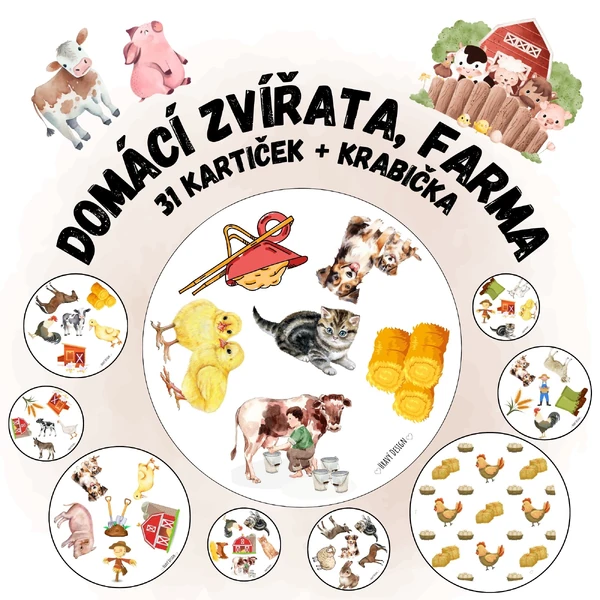 Postřehovka - domácí zvířata, farma, statek