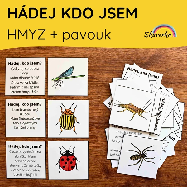 HÁDEJ KDO JSEM - HMYZ + pavouk