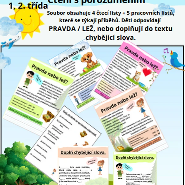 Čtení s porozuměním + pracovní listy