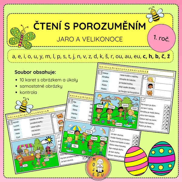 Čtení s porozuměním - jaro a Velikonoce