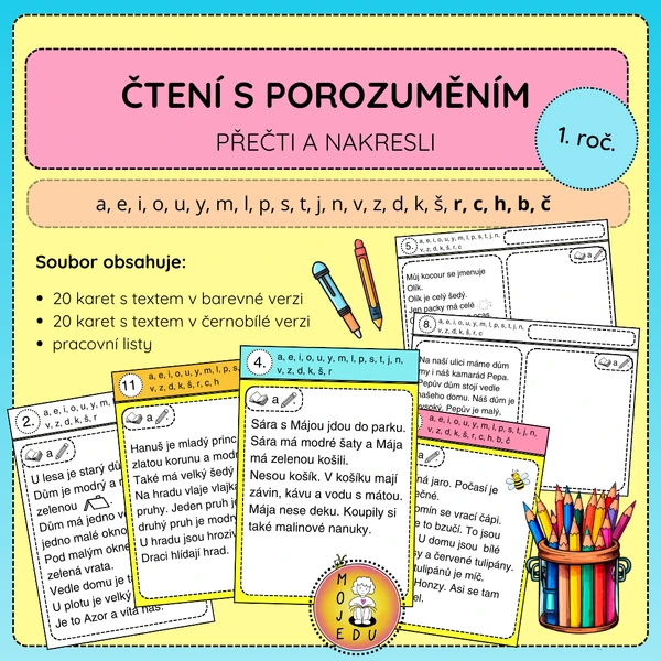 Čtení s porozuměním - Přečti a nakresli 1