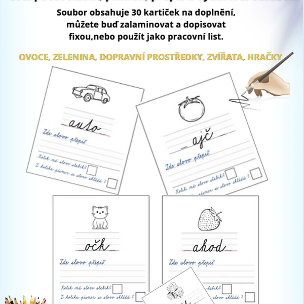 PRVNÍ, POSLEDNÍ PÍSMENO - PSACÍ PÍSMO